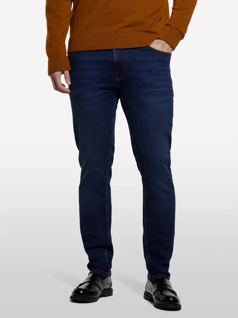 Jeans Style 73 Skinny Fit Blu, Uomo, Blu Scuro miniatura 3