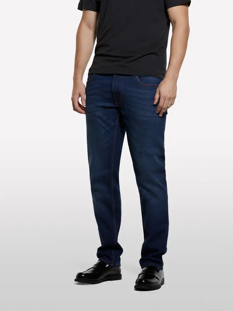 Jeans Style 74 Slim Fit Blu, Uomo, Blu Scuro miniatura 3