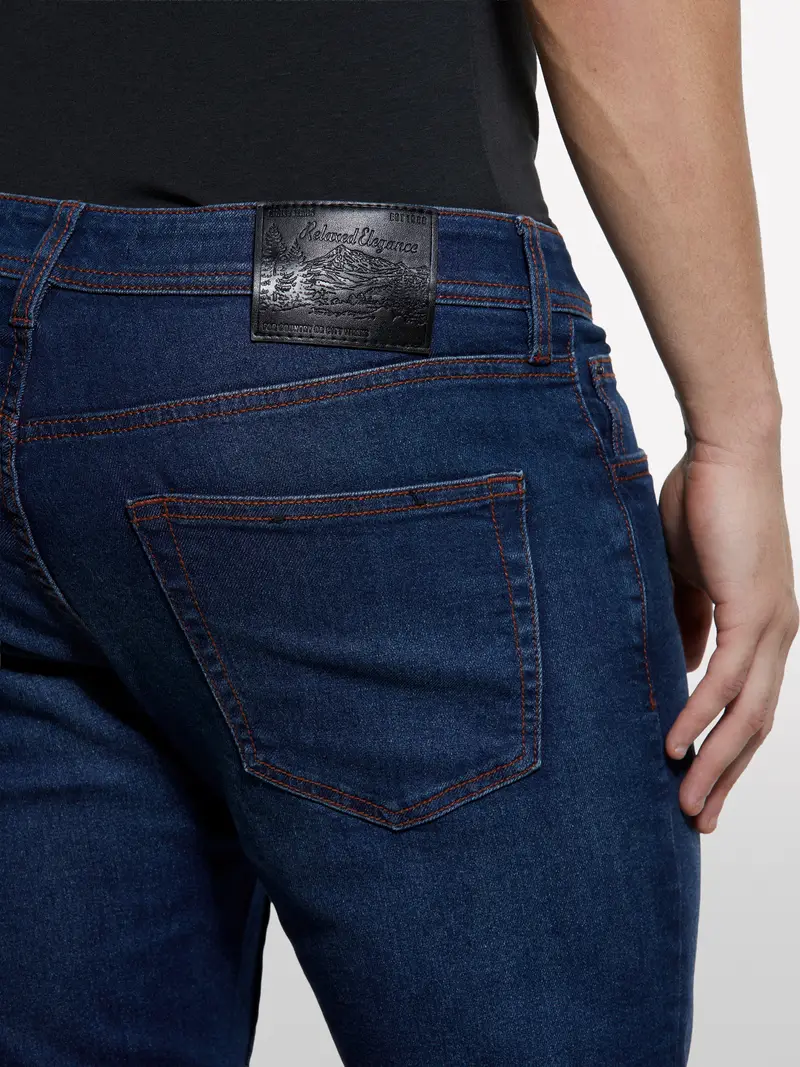 Jeans Style 74 Slim Fit Blu, Uomo, Blu Scuro miniatura 4