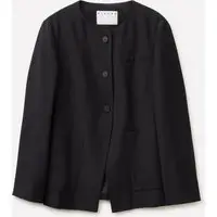 Blazer Girocollo, Donna, Nero miniatura 4