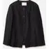 Blazer Girocollo, Donna, Nero miniatura 5
