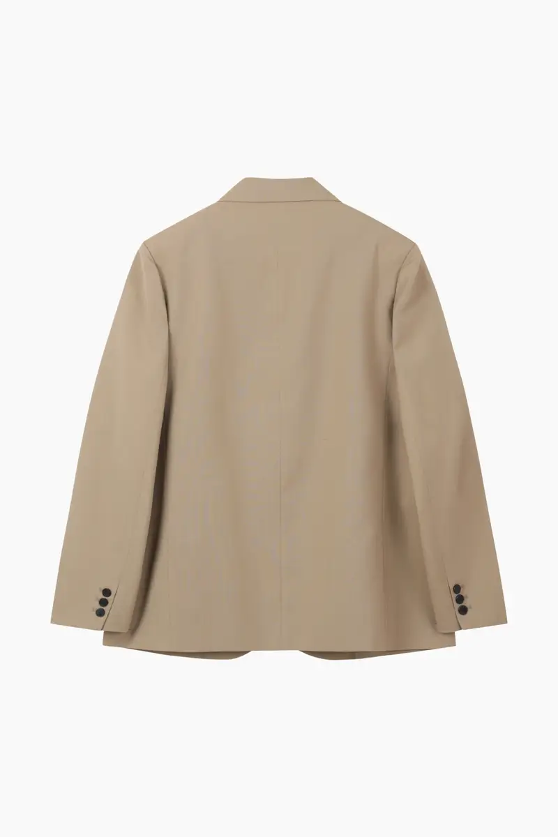 Blazer Over Fit, Donna, Beige miniatura 2