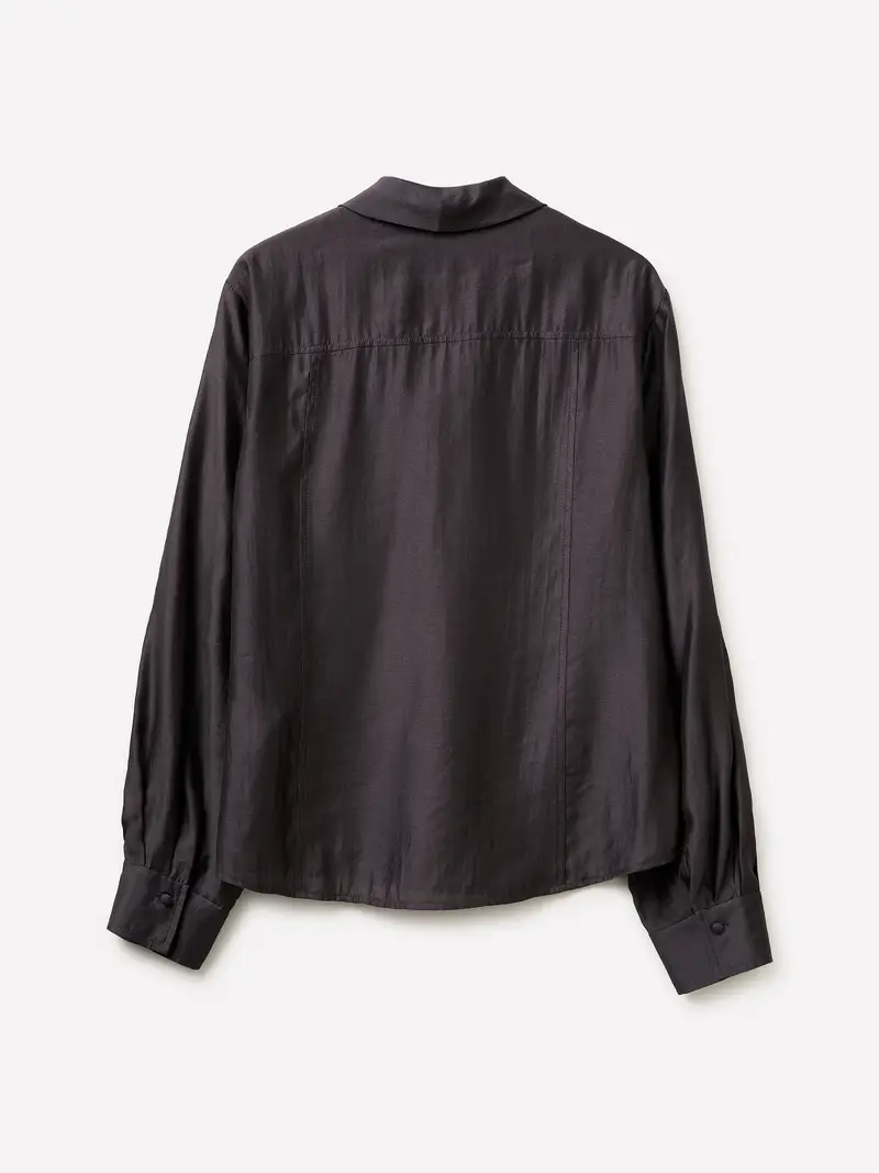 Blusa Con Fusciacca, Donna, Nero miniatura 2