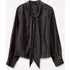 Blusa Con Fusciacca, Donna, Nero miniatura 5
