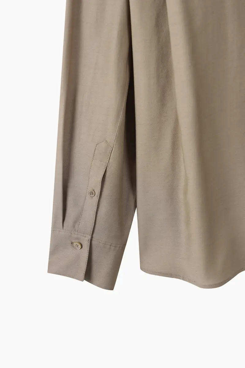 Camicia Fluida, Donna, Beige miniatura 3