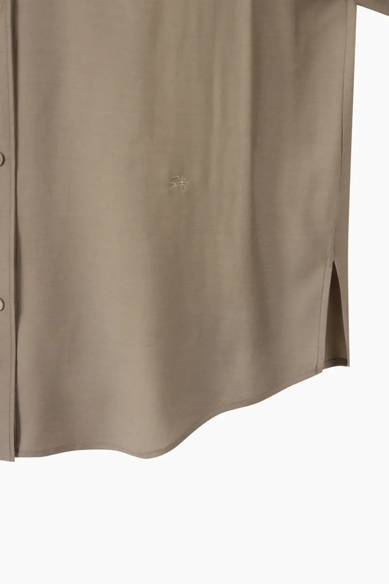 Camicia Fluida, Donna, Beige miniatura 4