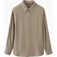 Camicia Fluida, Donna, Beige miniatura 5