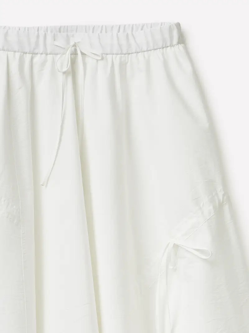 Gonna Midi Bianca, Donna, Bianco Panna miniatura 3