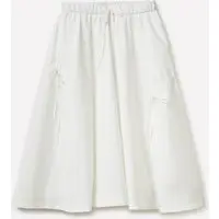 Gonna Midi Bianca, Donna, Bianco Panna miniatura 4