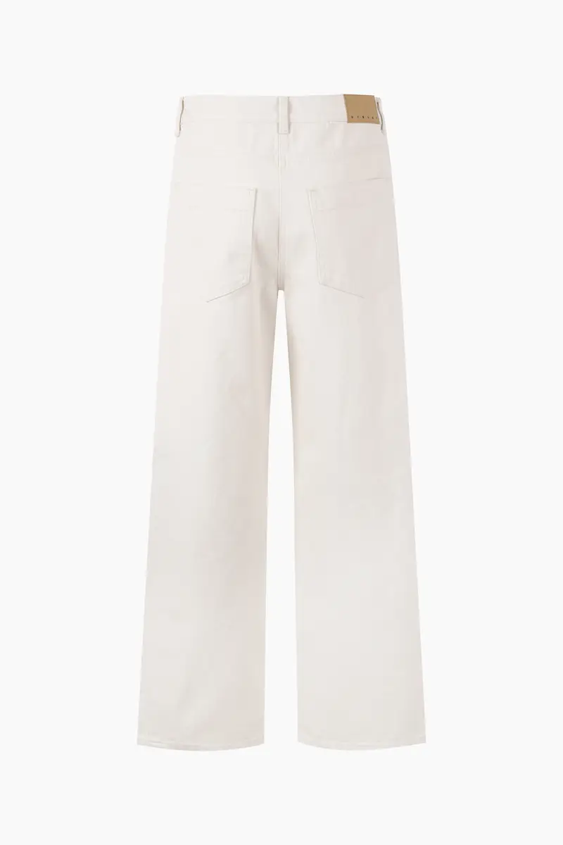 Jeans Barrel Fit, Donna, Bianco Panna miniatura 2