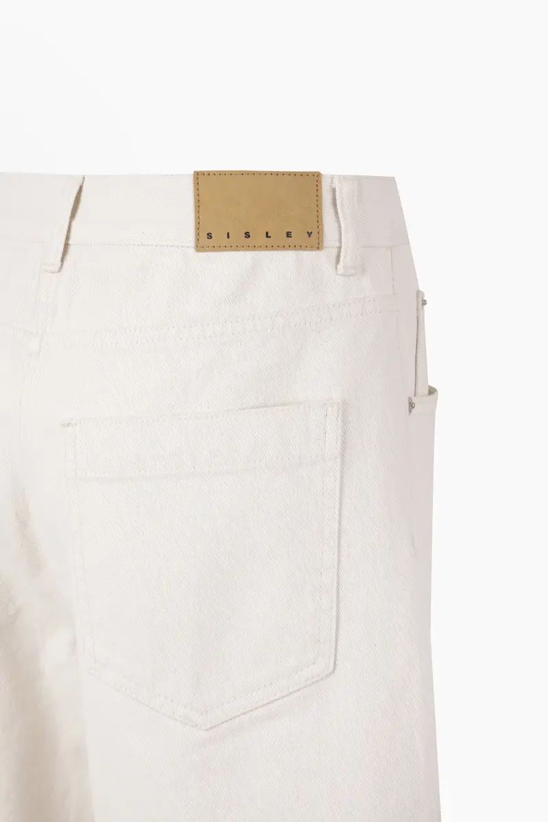 Jeans Barrel Fit, Donna, Bianco Panna miniatura 4