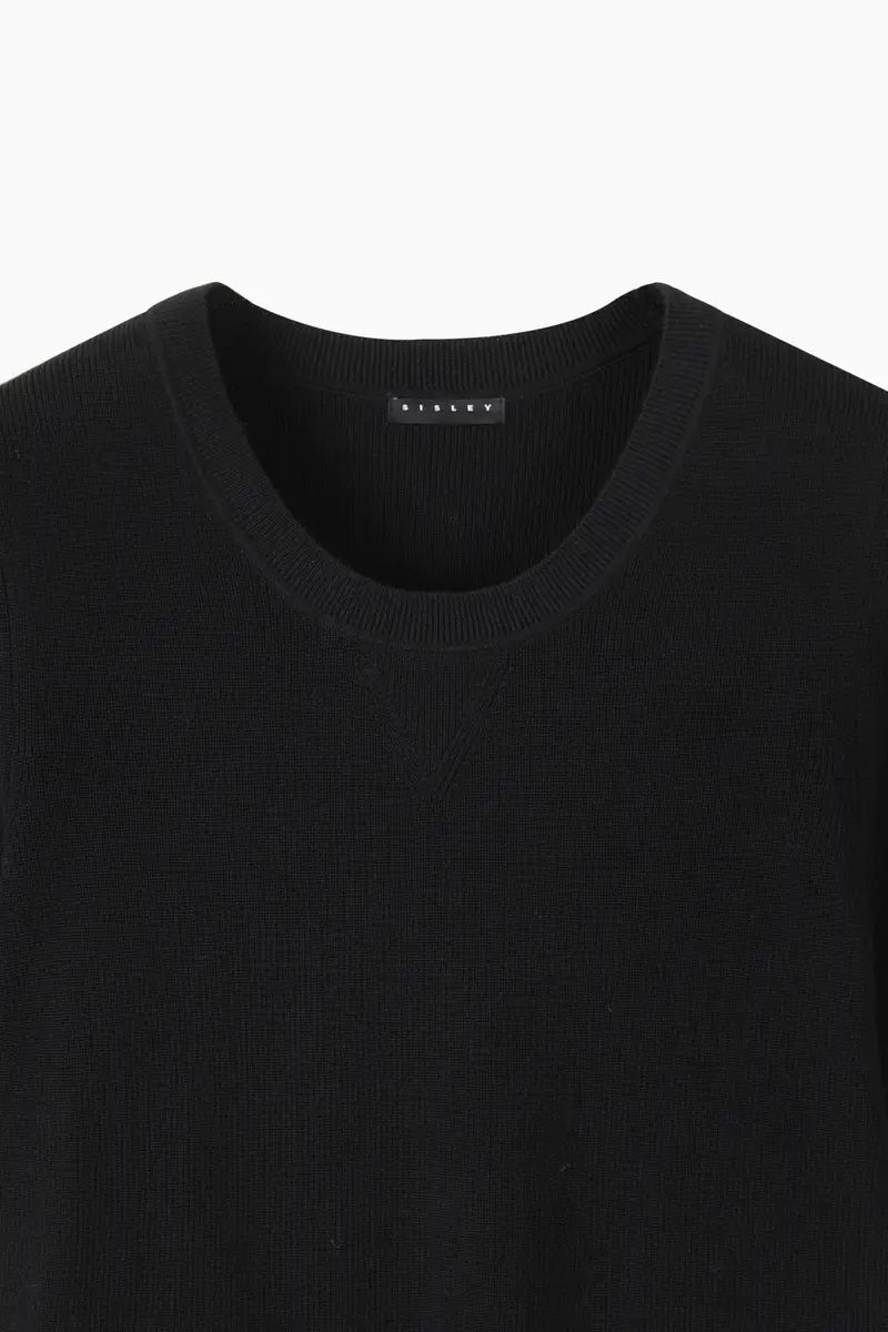 Maglia 100% Lana, Donna, Nero miniatura 3