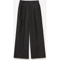 Pantaloni A Vita Alta, Donna, Grigio Scuro miniatura 4