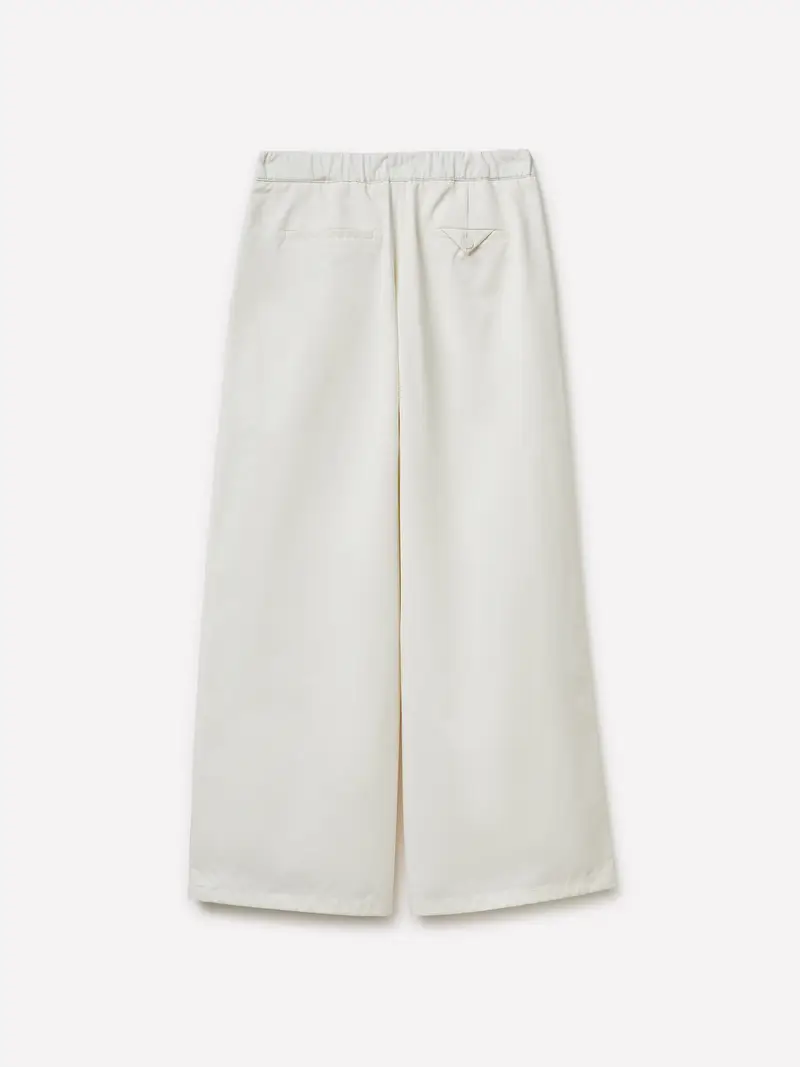 Pantaloni Ampi, Donna, Bianco Panna miniatura 2