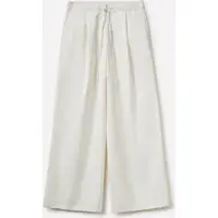 Pantaloni Ampi, Donna, Bianco Panna miniatura 4