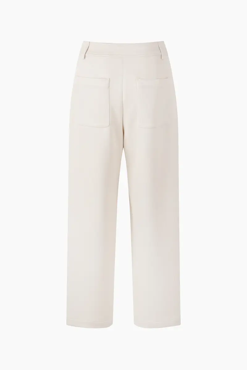 Pantaloni Barrel Leg, Donna, Bianco Panna miniatura 2