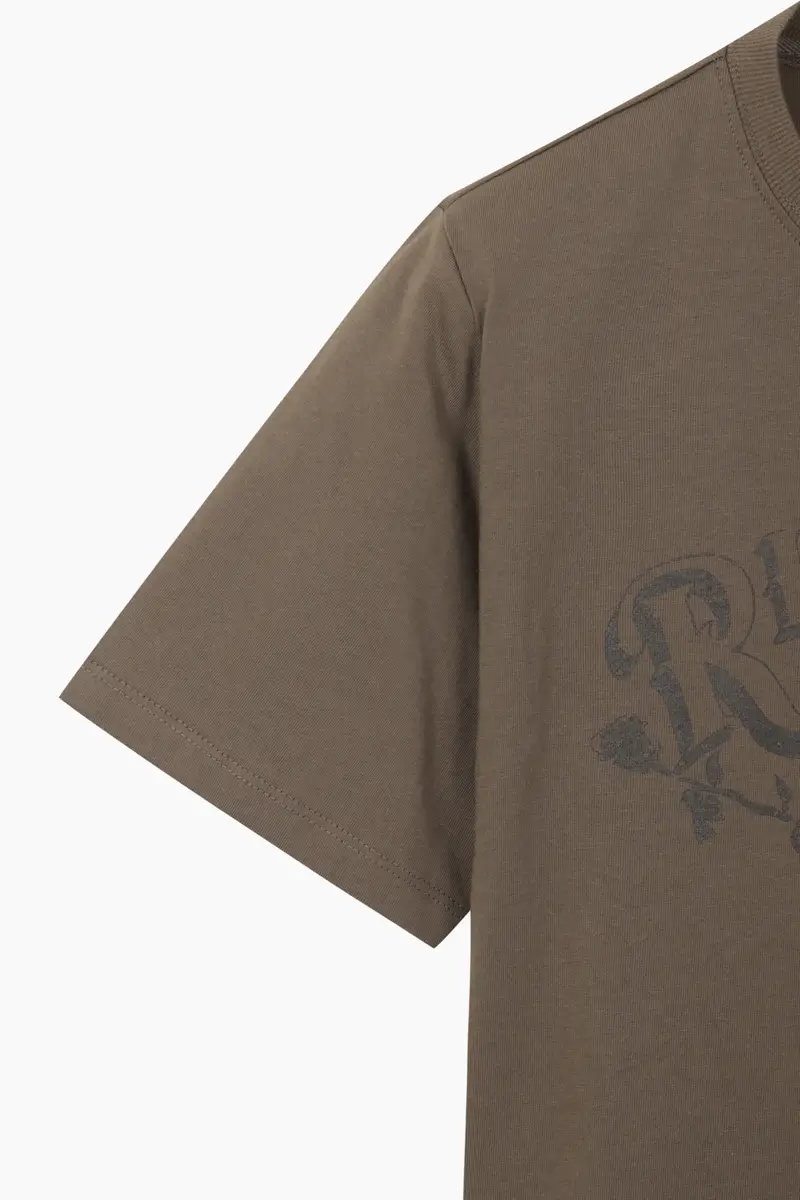 T-shirt Con Stampa, Donna, Marrone miniatura 4