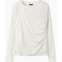T-shirt Sovrapposta, Donna, Bianco Panna miniatura 5