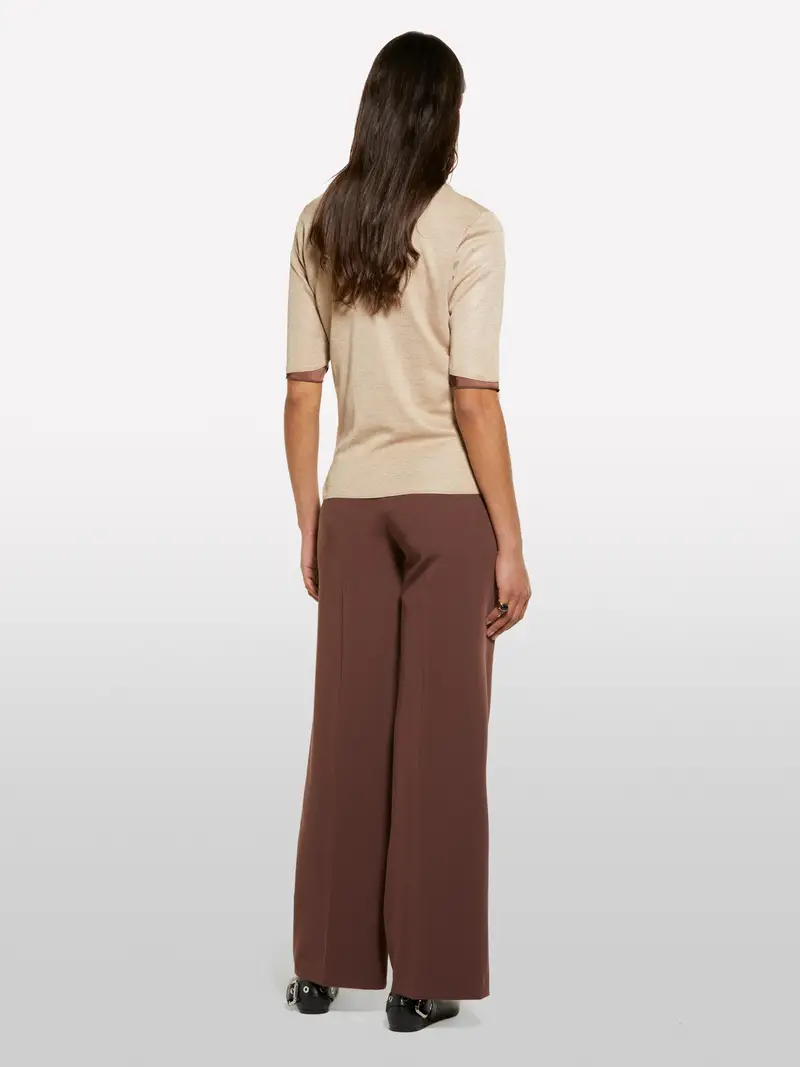 Maglia A Maniche Corte Dorata, Donna, Oro miniatura 3