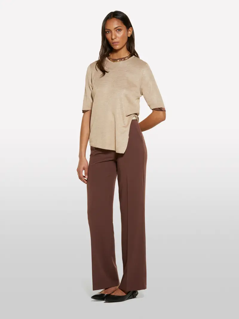 Maglia A Maniche Corte Dorata, Donna, Oro