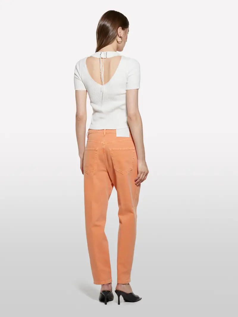 Maglia Bianca Con Oblò Dietro, Donna, Bianco miniatura 3