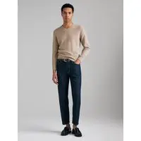 Maglia Con Scollo A V, Uomo, Beige miniatura 3