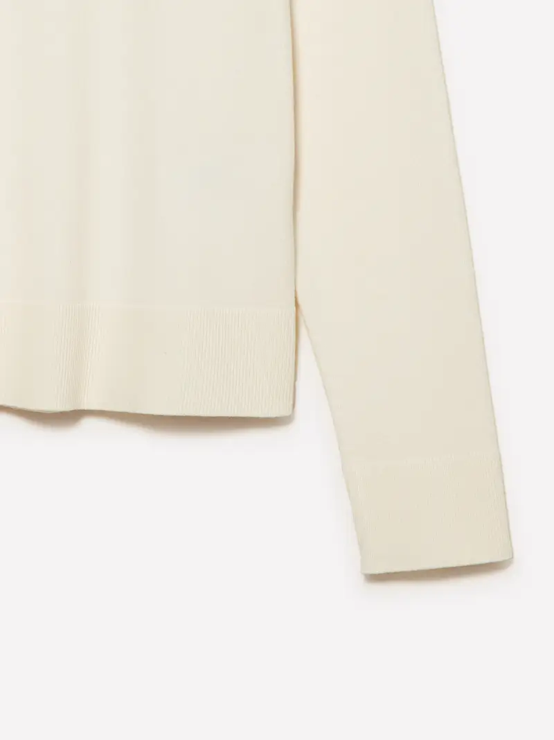 Maglia Girocollo, Donna, Bianco Panna miniatura 3