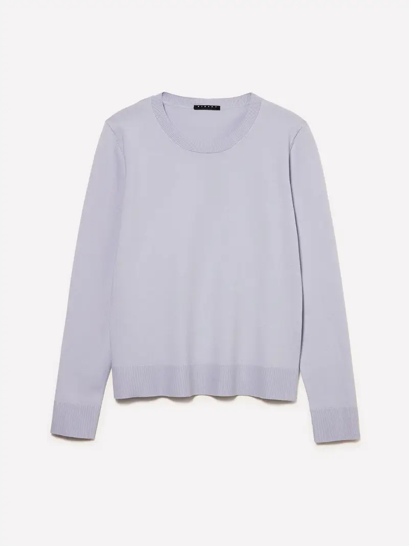 Maglia Girocollo, Donna, Blu Chiaro