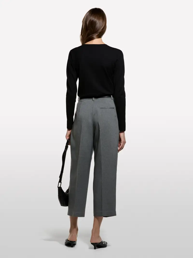 Maglia Girocollo Nera, Donna, Nero miniatura 2