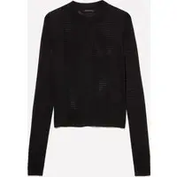 Maglia Lavorata, Donna, Nero miniatura 4