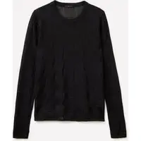 Maglia Lavorata, Donna, Nero miniatura 4