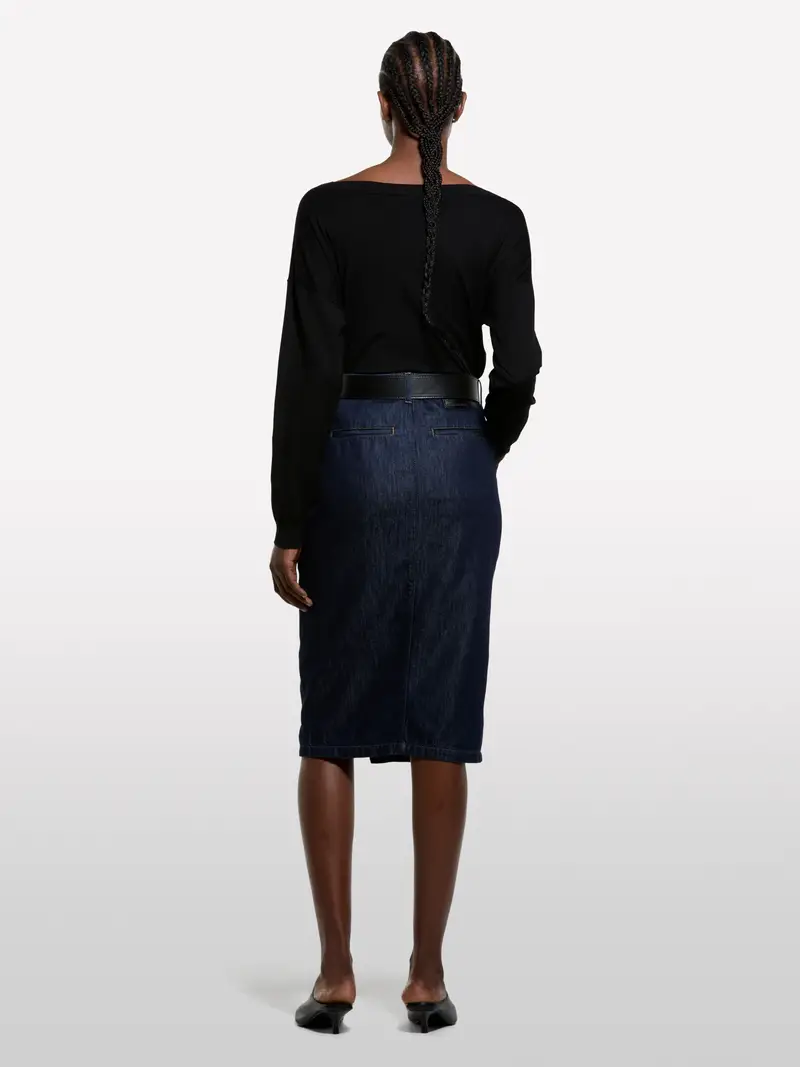 Maglia Nera Con Scollo A Barca, Donna, Nero miniatura 2