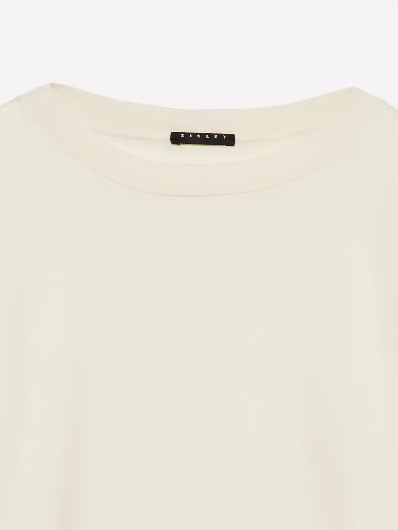 Maglia Over Fit, Donna, Bianco Panna miniatura 3