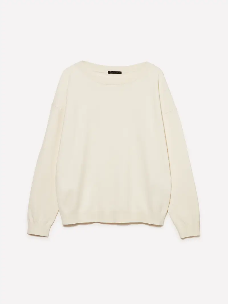 Maglia Over Fit, Donna, Bianco Panna