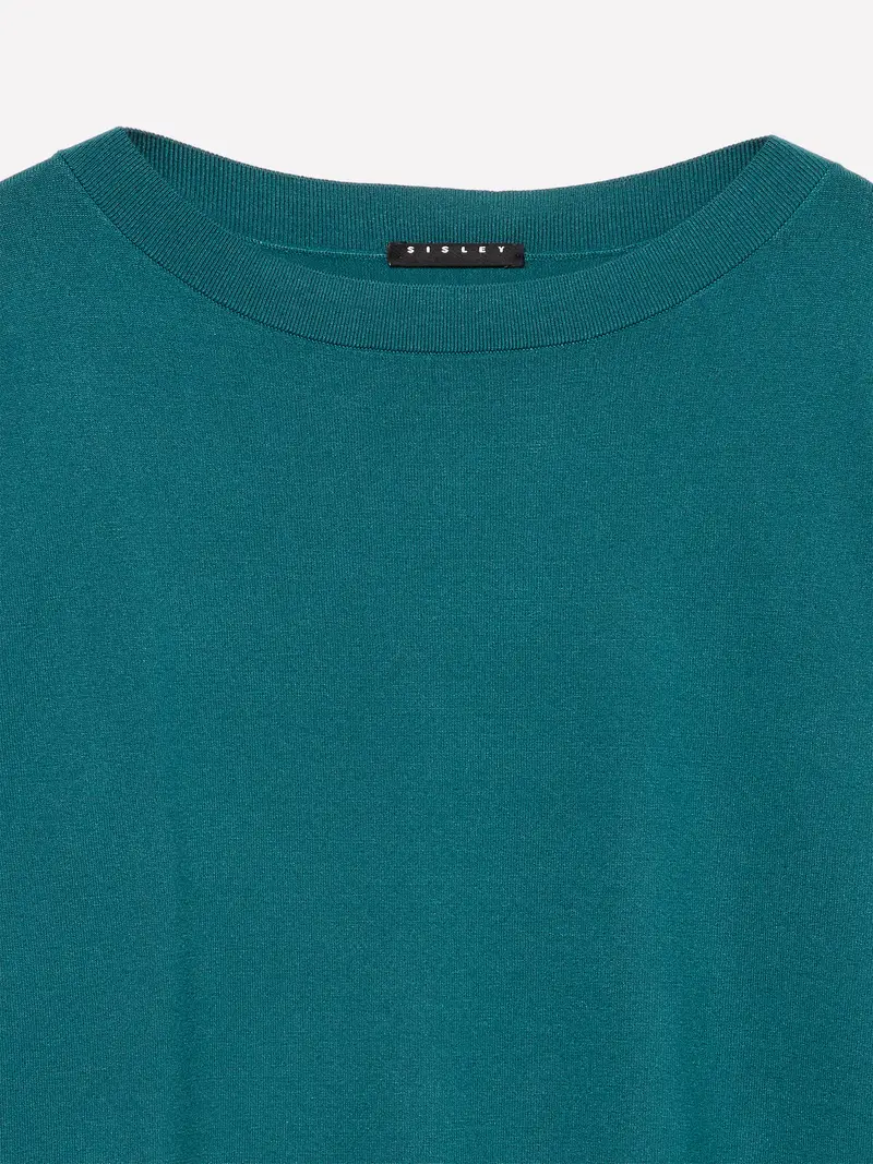 Maglia Over Fit, Donna, Verde Ottanio miniatura 3