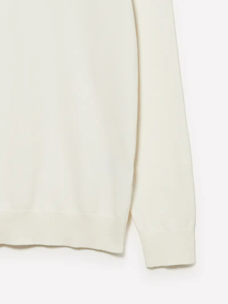 Maglia Regular Fit, Uomo, Bianco Panna miniatura 3