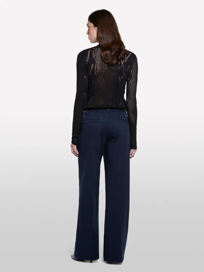 Maglia Traforata, Donna, Nero miniatura 3