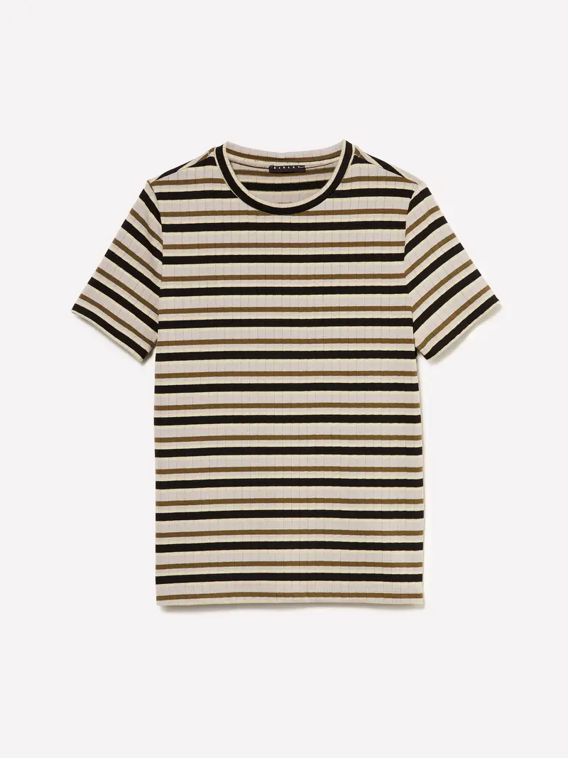 Maglietta A Coste, Donna, Multicolore