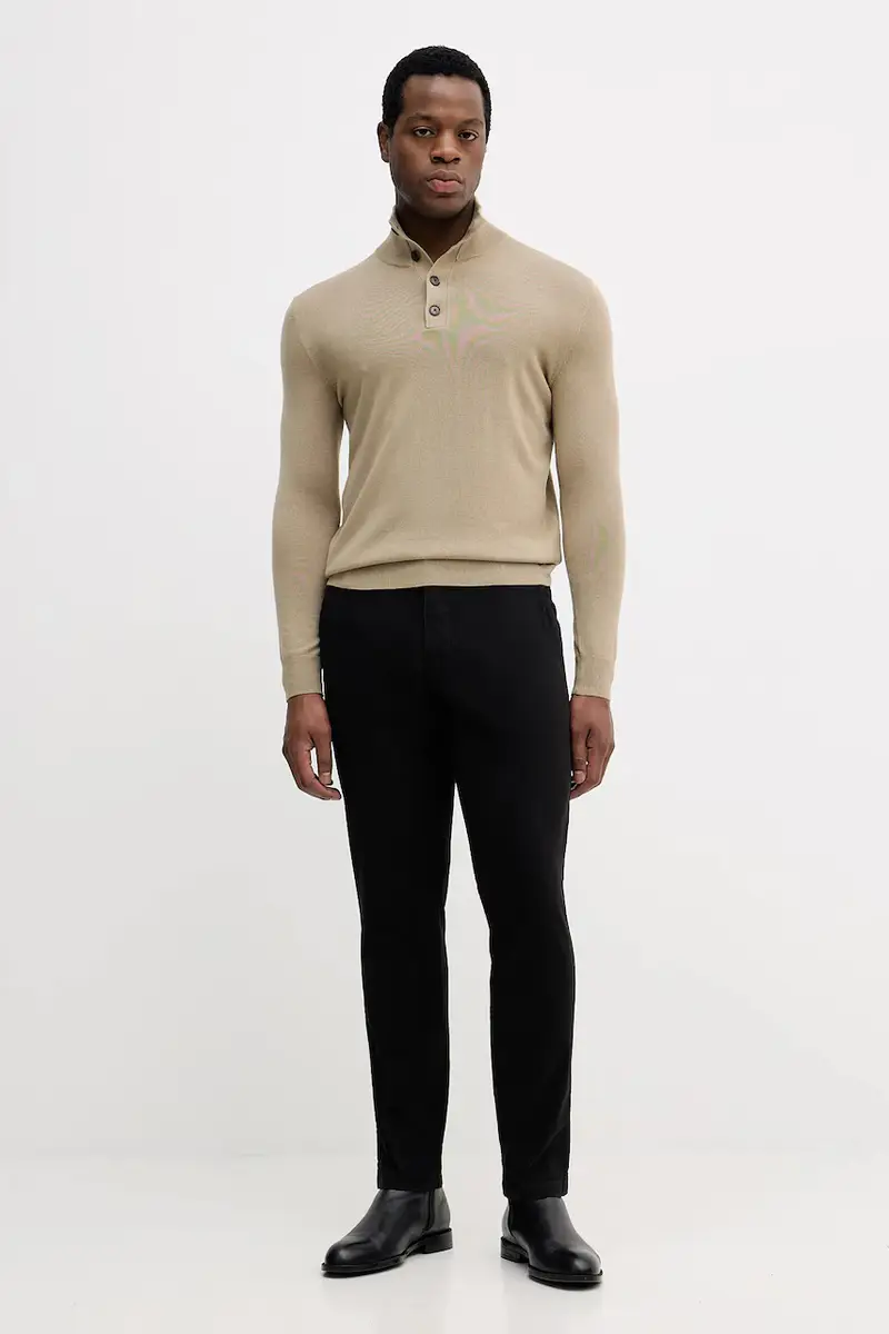 maglione con lana Beige miniatura 2