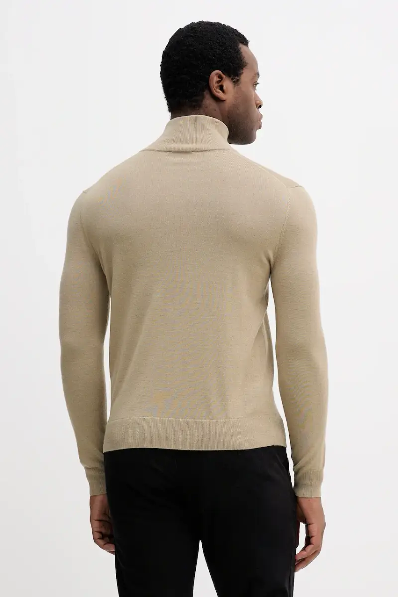 maglione con lana Beige miniatura 3