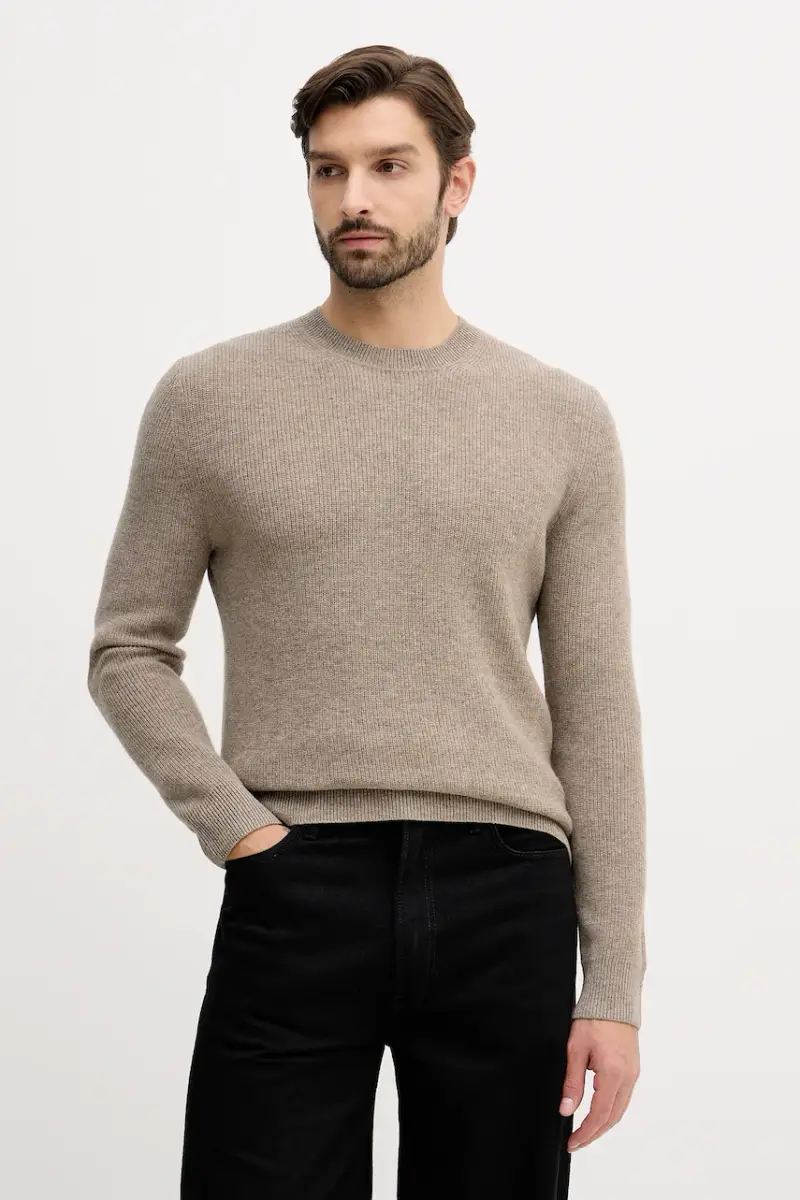 maglione con lana colore beige 18AYS104I