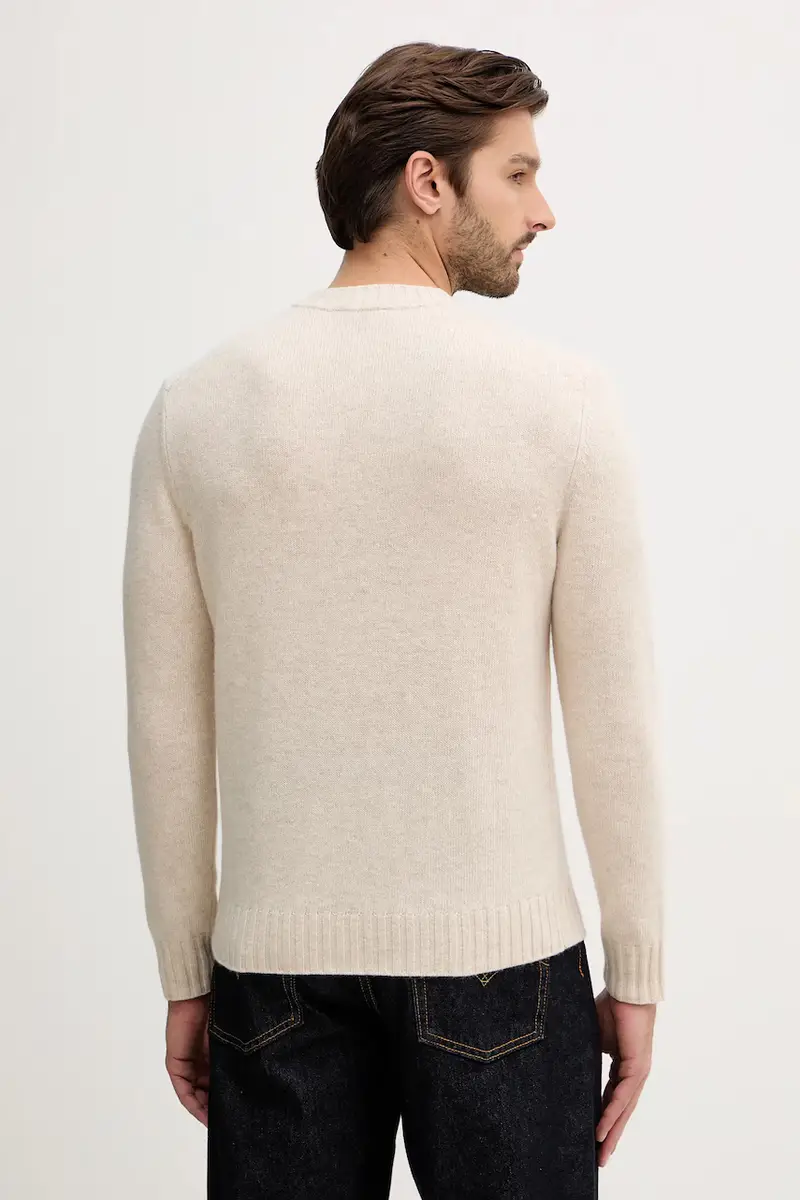 maglione con lana colore beige 18AYS104L miniatura 3