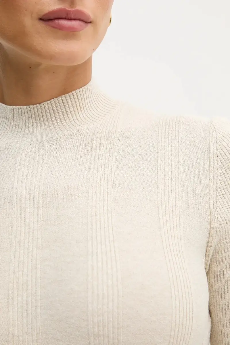 maglione con lana colore beige 1WH2M2025 miniatura 5