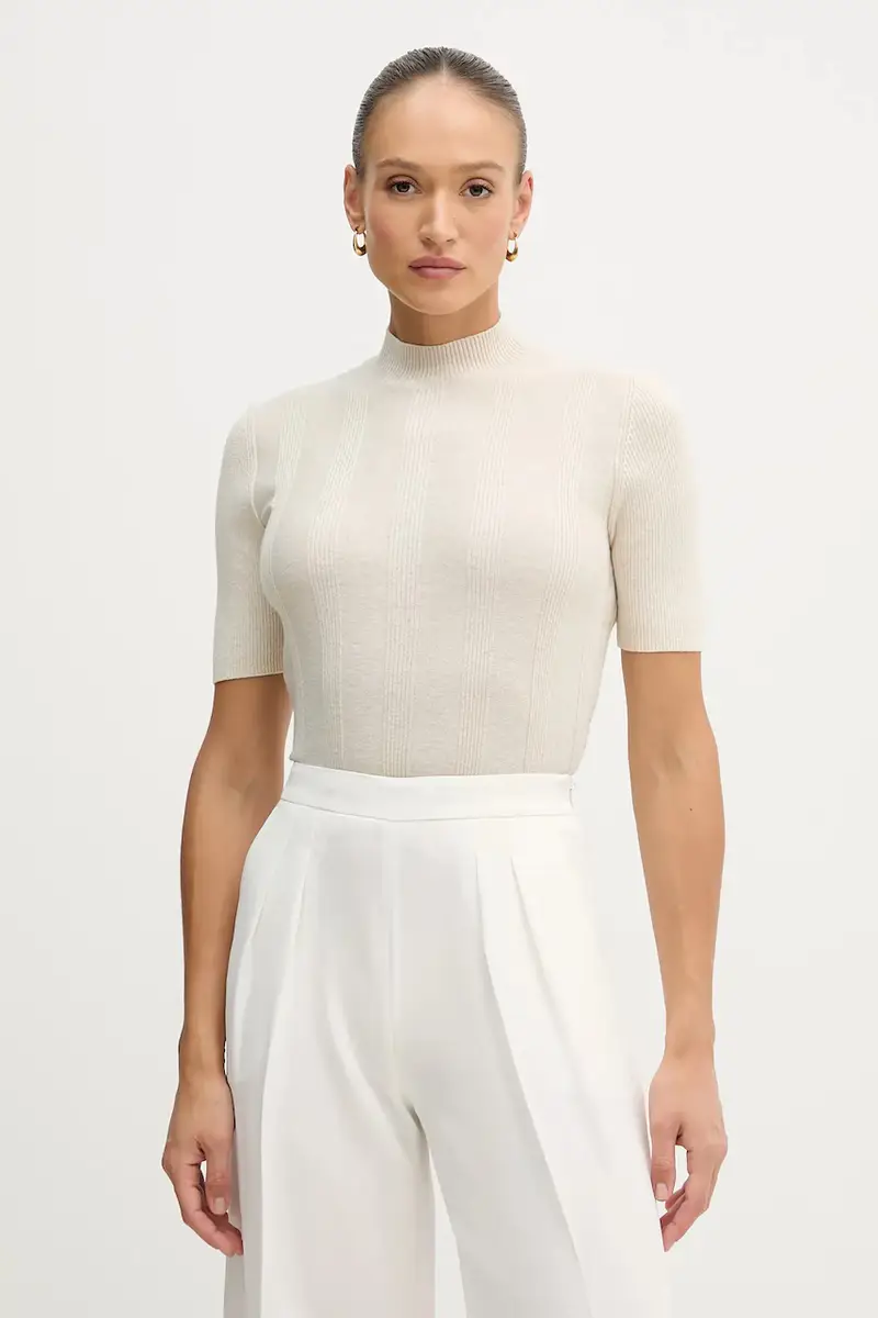 maglione con lana colore beige 1WH2M2025