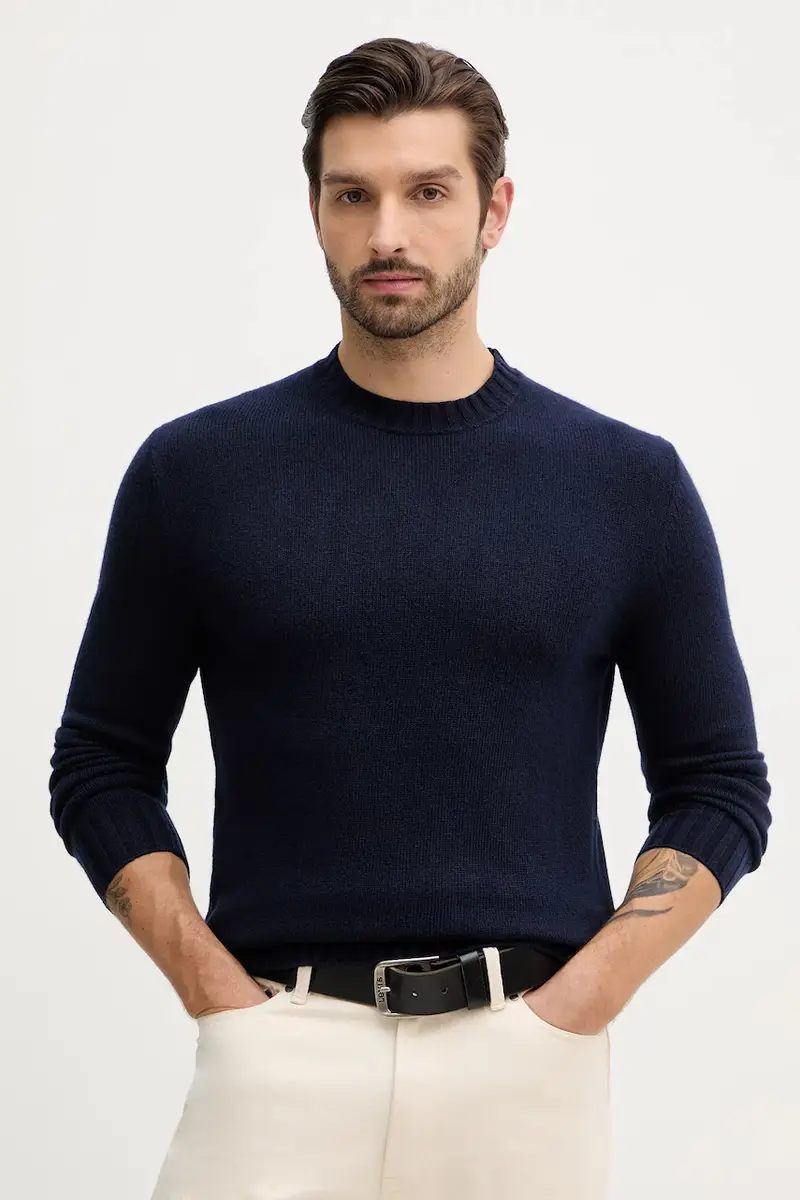 maglione con lana colore blu navy 18AYS104L