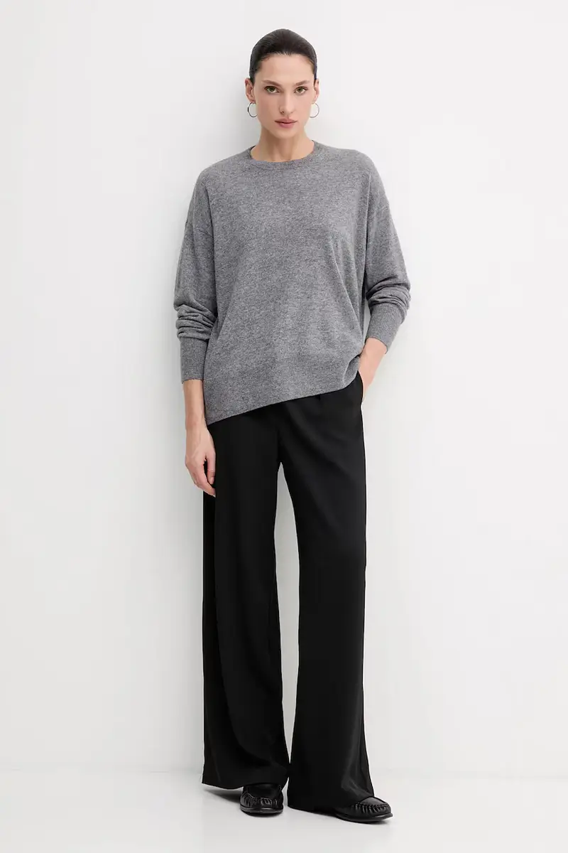 maglione con lana colore grigio 18AYM103K miniatura 2