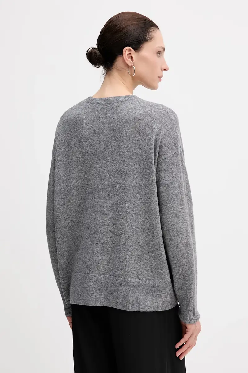 maglione con lana colore grigio 18AYM103K miniatura 3