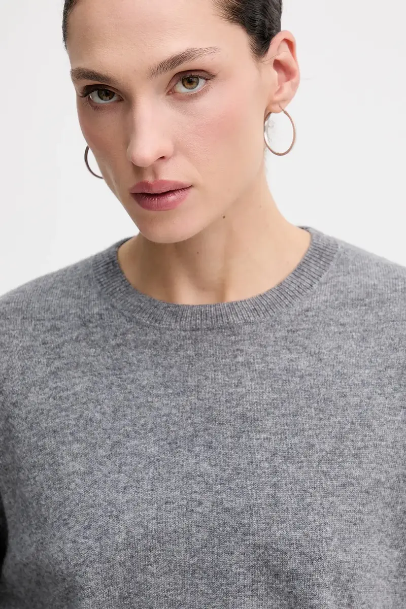 maglione con lana colore grigio 18AYM103K miniatura 4