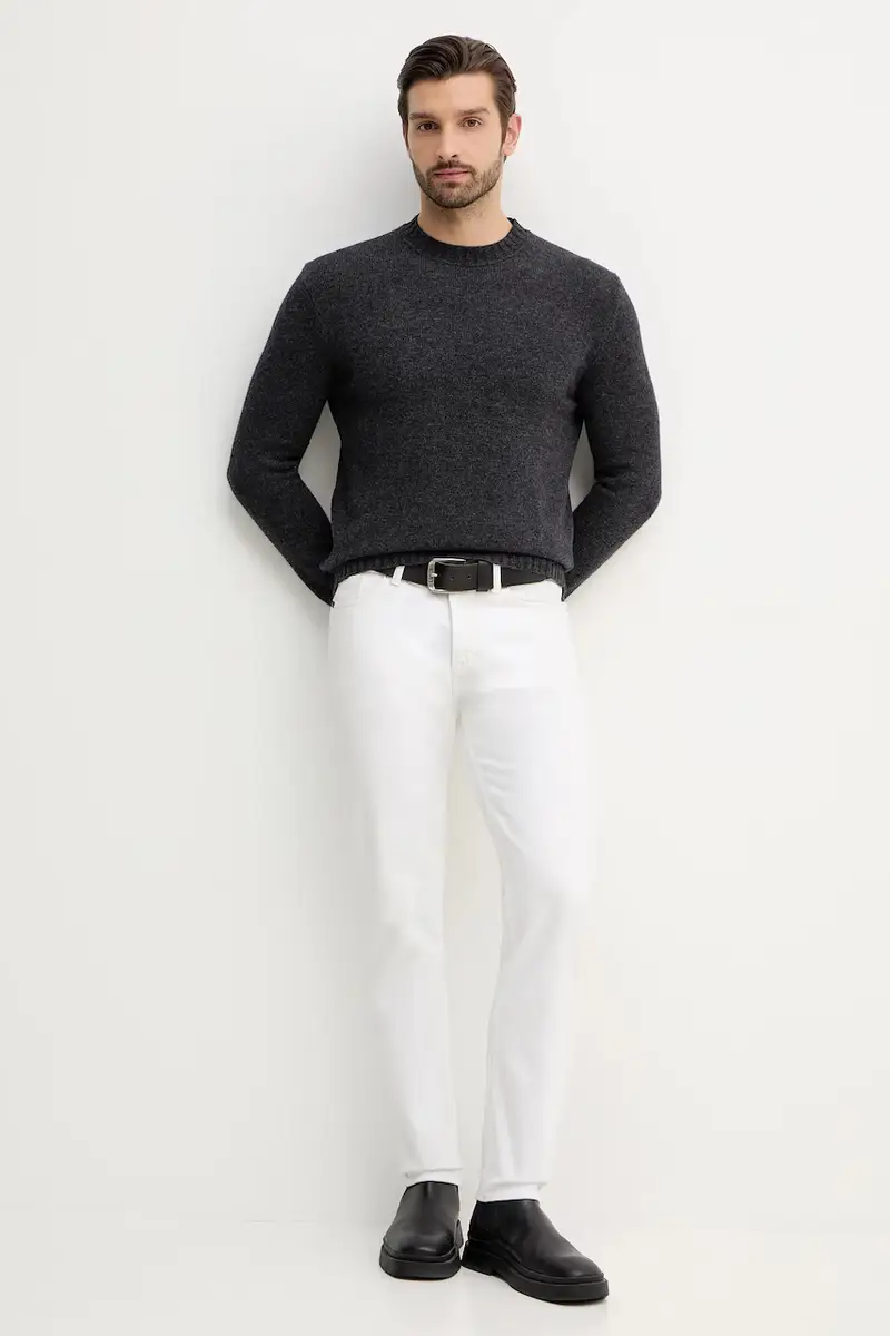 maglione con lana colore grigio 18AYS104L miniatura 2