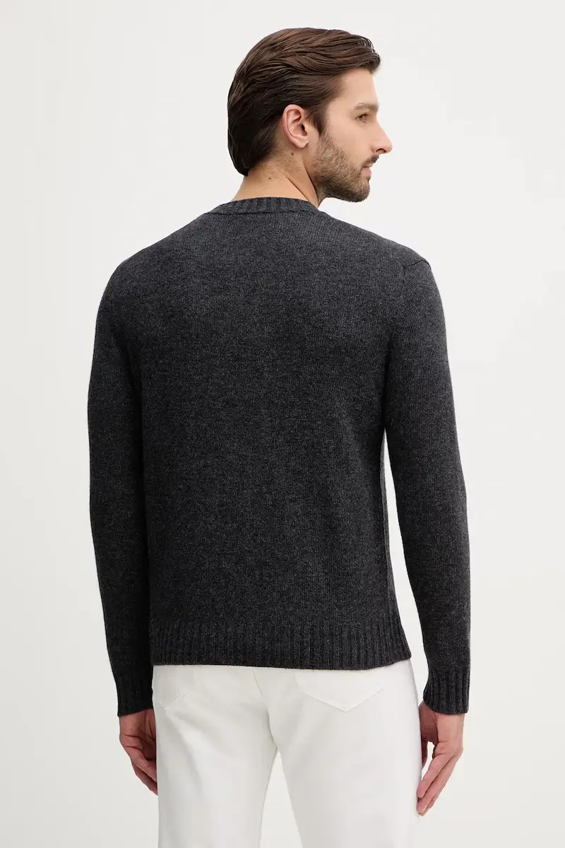 maglione con lana colore grigio 18AYS104L miniatura 3